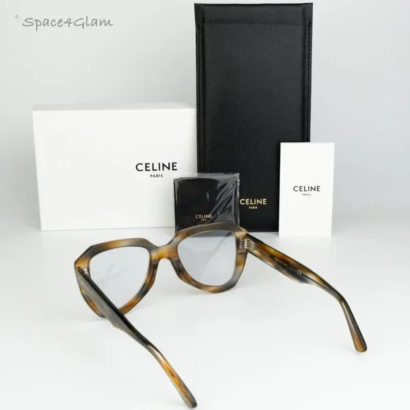NEW Celine CL40046U 55A Shiny Havana Smoke Photochromatic Women Round Sunglasses Celine | Accessories | Celine Cl4046u 55a Brand New  main image 3